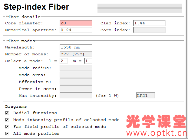 RP Fiber Power 光纤激光器及激光器设计软件—阶跃折射率光纤